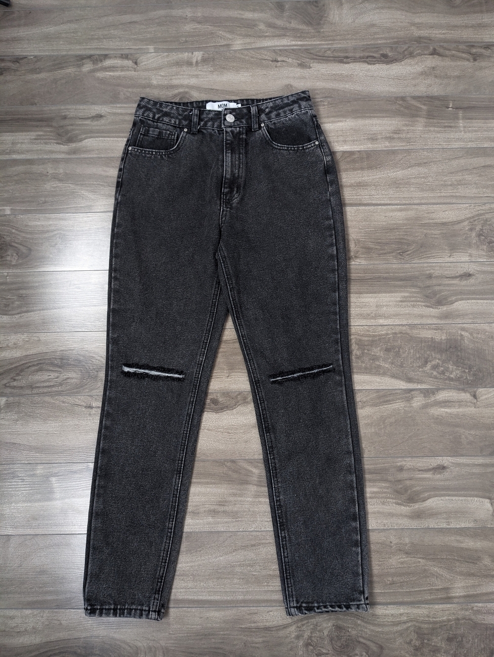 Urban Planet Refuge Women's Mom Jeans Washed Black Size 5